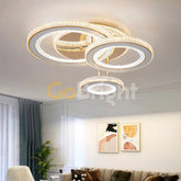 Lustra LED 174W Imperial RGB cu Telecomanda 3 Tipuri de Lumini Auriu + Alb